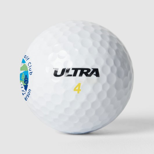 Gepersonaliseerde Schilderachtig Cursus Retro Mode Golfballen (Logo)