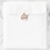 Gepersonaliseerde schildpad ronde Stickers (Tas)