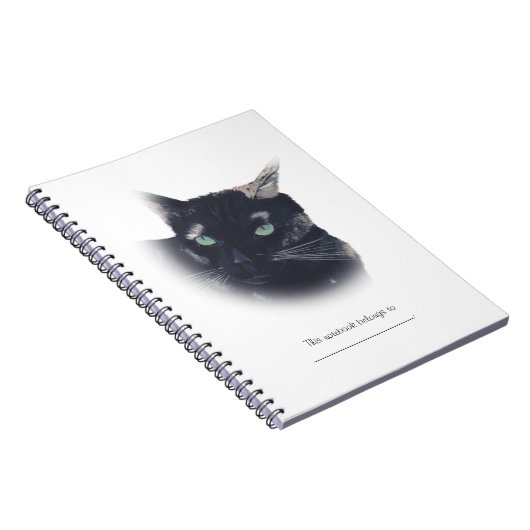 Gepersonaliseerde schildpad Shell Cat Face Notitie Notitieboek (Rechterzijde)