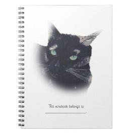 Gepersonaliseerde schildpad Shell Cat Face Notitie Notitieboek