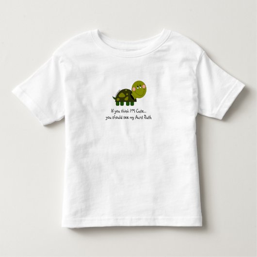 Gepersonaliseerde schildpad t-shirt- peuter kinder shirts (Voorkant)