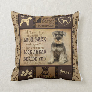 Gepersonaliseerde Schnauzer Dog Blanket Gift Kussen