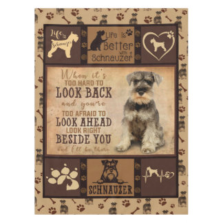 Gepersonaliseerde Schnauzer Dog Blanket Gift, Pet Tafelkleed