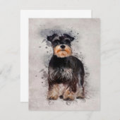Gepersonaliseerde Schnauzer | Hond Birthday-kaart Kaart (Voorkant / Achterkant)