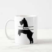 Gepersonaliseerde Schnauzer Pet Groomer Koffiemok (Links)