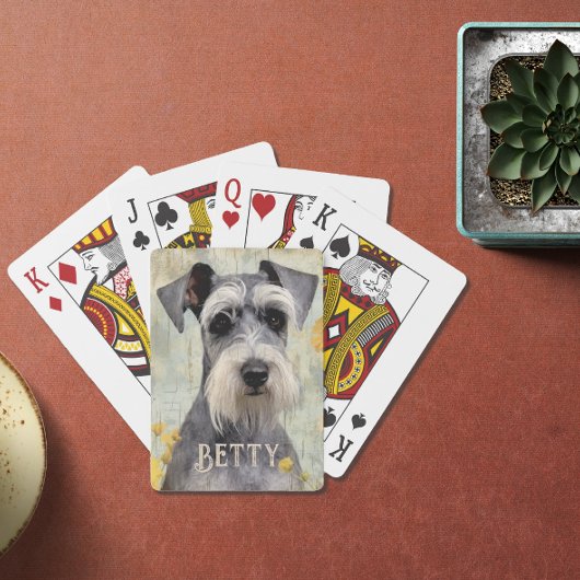 Gepersonaliseerde Schnauzer Pokerkaarten