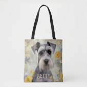 Gepersonaliseerde Schnauzer Tote Bag (Voorkant)