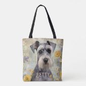 Gepersonaliseerde Schnauzer Tote Bag (Achterkant)