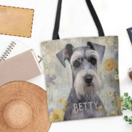 Gepersonaliseerde Schnauzer Tote Bag