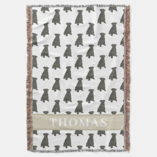 Gepersonaliseerde Schnauzer (zwart) Deken