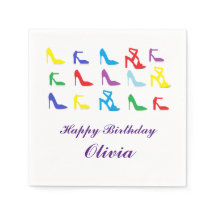 Gepersonaliseerde "schoenen" papieren servetten