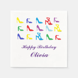 Gepersonaliseerde "schoenen" papieren servetten