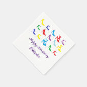 Gepersonaliseerde "schoenen" papieren servetten (Hoek)