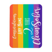gepersonaliseerde schone en sober kaart regenboogb magneet (Verticaal)