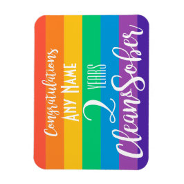 gepersonaliseerde schone en sober kaart regenboogb magneet