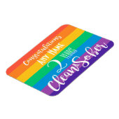 gepersonaliseerde schone en sober kaart regenboogb magneet (Linkerzijde)