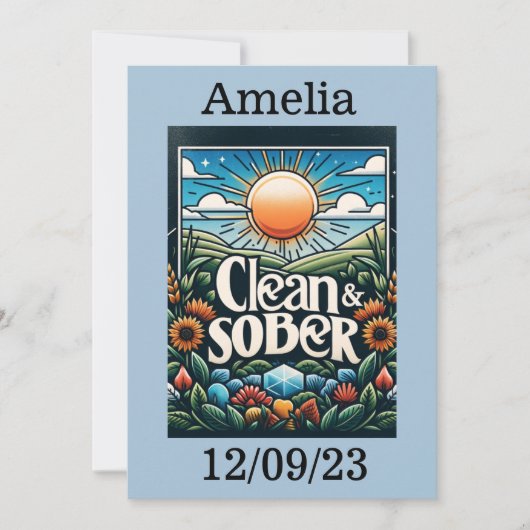 Gepersonaliseerde schone en sobere Jubilea Kaart (Voorkant)