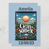 Gepersonaliseerde schone en sobere Jubilea Kaart (Voorkant / Achterkant)