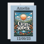 Gepersonaliseerde schone en sobere Jubilea Kaart<br><div class="desc">Persoonlijke Clean and Sober Jubileum Kaart Voeg elke naam,  datum of aantal maanden of jaren in.</div>