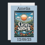 Gepersonaliseerde schone en sobere Jubilea Kaart<br><div class="desc">Persoonlijke Clean and Sober Jubileum Kaart Voeg elke naam,  datum of aantal maanden of jaren in.</div>