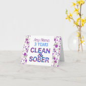 Gepersonaliseerde schone en sobere verjaardag kaart (Gele Bloem)