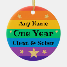 Gepersonaliseerde schone nuchtere nuchterheid keep keramisch ornament