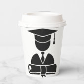 Gepersonaliseerde School College Afstuderen Vierin Papieren Bekers (Achterkant)