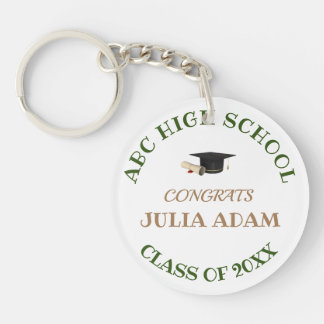 Gepersonaliseerde School College Afstuderen Vierin Sleutelhanger