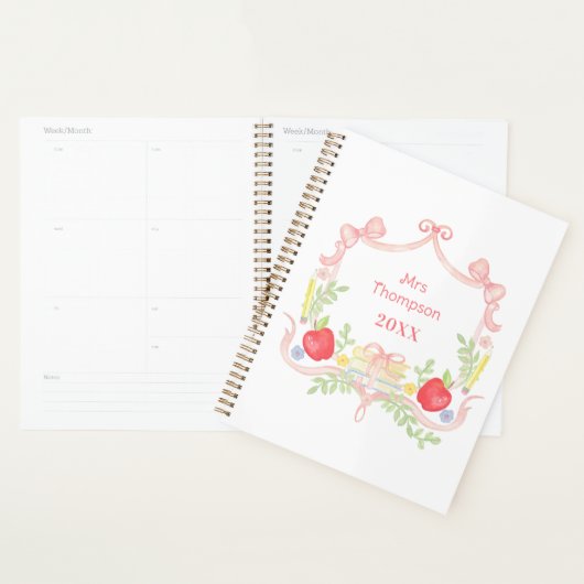 Gepersonaliseerde School Crest | Leraar in de klas Planner (Display)