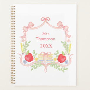 Gepersonaliseerde School Crest   Leraar in de klas Planner