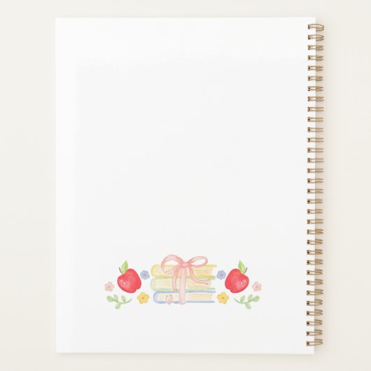 Gepersonaliseerde School Crest | Leraar in de klas Planner (Achterkant)