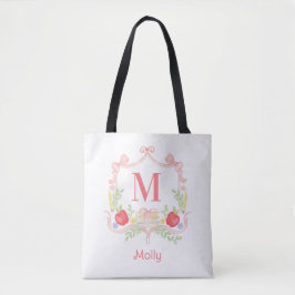 Gepersonaliseerde School Crest | Monogram Tote Bag