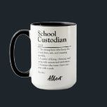 Gepersonaliseerde School Custodian Definition Mok<br><div class="desc">Vier de toewijding van schoolbewaarders met deze gepersonaliseerde mok. Met een doordacht definitieontwerp is het een perfecte manier om dankbaarheid te shows aan de onbezongen helden die scholen soepel laten verlopen. Pas het aan met een naam of bericht om het extra speciaal te maken - ideaal voor dagelijks gebruik of...</div>