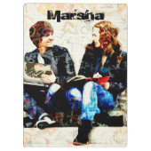 Gepersonaliseerde school die als Tiener klembord w (Achterkant)