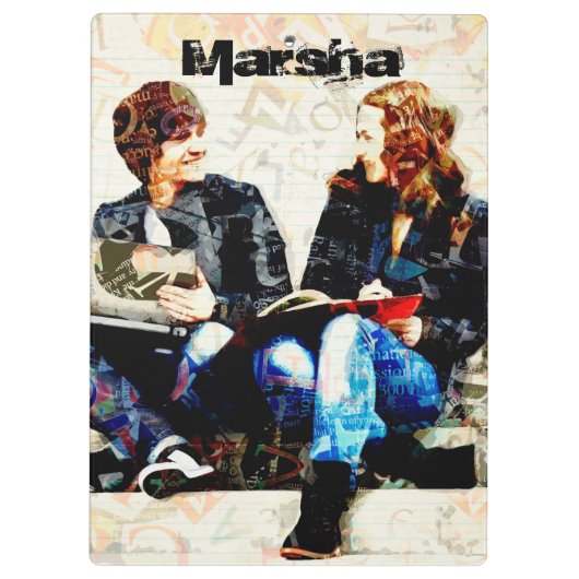 Gepersonaliseerde school die als Tiener klembord w (Achterkant)