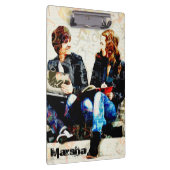 Gepersonaliseerde school die als Tiener klembord w (Rechts)