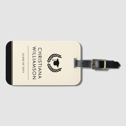 Gepersonaliseerde School en College Graduation Ele Bagagelabel (Voorkant (horizontaal))