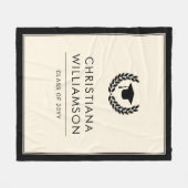 Gepersonaliseerde School en College Graduation Ele Fleece Deken (Voorkant (Horizontaal))