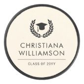 Gepersonaliseerde School en College Graduation Ele Hockey Puck (Voorkant)