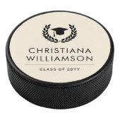 Gepersonaliseerde School en College Graduation Ele Hockey Puck (3/4)