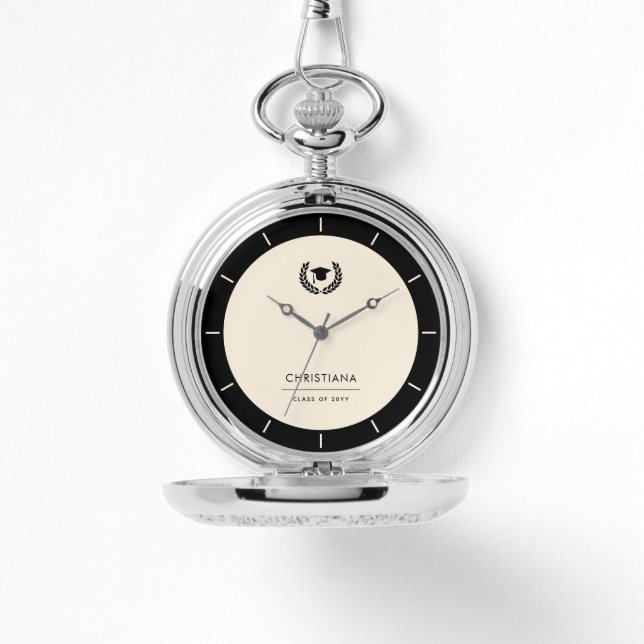 Gepersonaliseerde School en College Graduation Ele Horloge (Voorkant)