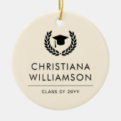Gepersonaliseerde School en College Graduation Ele Keramisch Ornament (Voorkant)