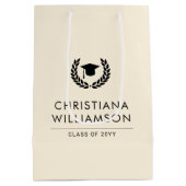 Gepersonaliseerde School en College Graduation Ele Medium Cadeauzakje (Achterkant)