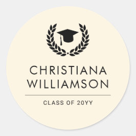 Gepersonaliseerde School en College Graduation Ele Ronde Sticker