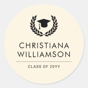 Gepersonaliseerde School en College Graduation Ele Ronde Sticker