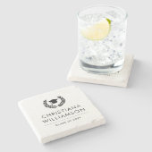 Gepersonaliseerde School en College Graduation Ele Stenen Onderzetter (Zijkant)