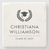 Gepersonaliseerde School en College Graduation Ele Stenen Onderzetter (Voorkant)