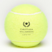 Gepersonaliseerde School en College Graduation Ele Tennisballen (Achterkant)