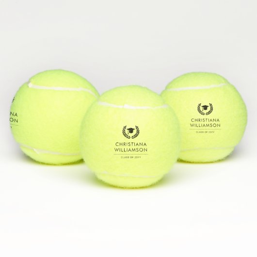 Gepersonaliseerde School en College Graduation Ele Tennisballen (Multi)