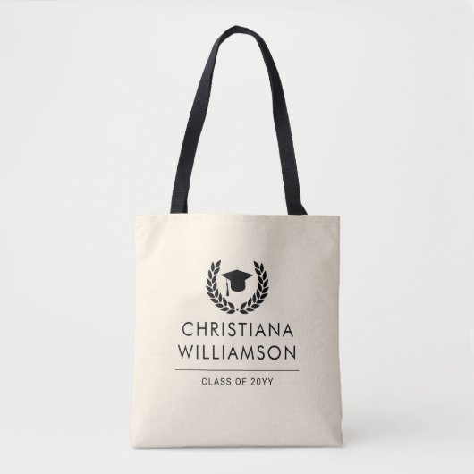 Gepersonaliseerde School en College Graduation Ele Tote Bag (Voorkant)